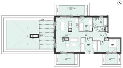 5 IN 22: Vier-Zimmer-Wohnung mit 100 m² Terrasse inkl Gym &amp; Sauna - 1220 Wien zur Miete