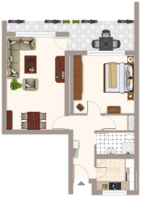 Frei für zwei! gut geschnitten 2-Zimmer-Wohnung mit Balkon in MG Bonnenbroich - Geneicken