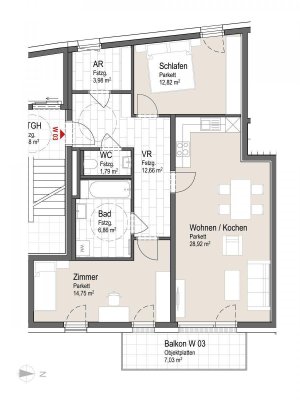 Pauernfeindstraße W3: Hohe Wohnbauförderung möglich! 3-Zimmer Neubauwohnung mit Balkon - Erstbezug