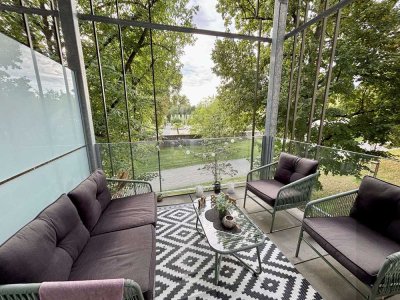Achtung: Nur mit WBS III (3): Neubau 2-Zimmer-Wohnung mit Balkon und Blick ins Grüne!