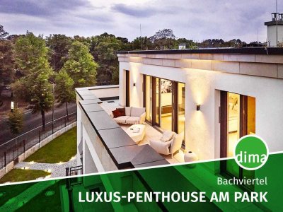 Vollmöbliertes Luxus-Penthouse in Traumlage mit Blick ins Grüne, Sauna, Kamin, Einbauküche u.v.m.