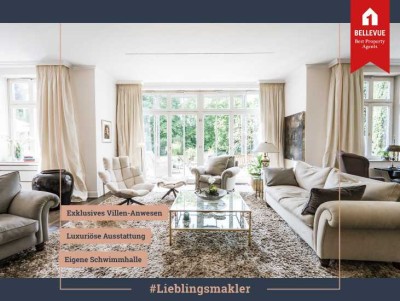 Luxus Villa mit Schwimmhalle || Park-Ensemble || Sauna || Garagen