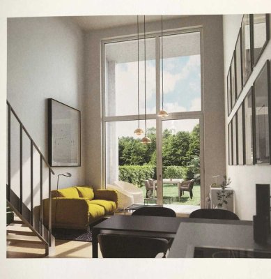 Exklusive 1,5-Zimmer-Galerie-Wohnung mit Terrasse/Garten und EBK in Regensburg