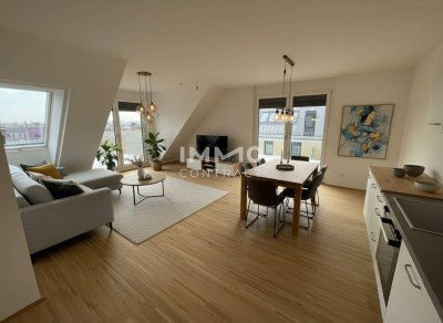 Jetzt Erstbezug sichern: 3-Zimmer-DG mit Kühlung, zwei Dachterrassen &amp; 2 Monate mietfrei