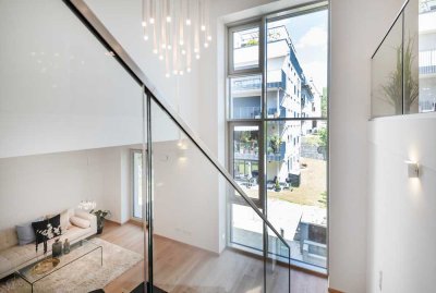 FÜR KENNER STILVOLLER ARCHITEKTUR LICHTDURCHFLUTETE GALERIEWOHNUNG MIT DACHTERRASSE & BALKON