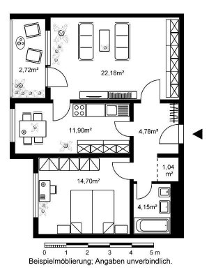 Frisch modernisierte 2-Zimmerwohnung sucht Sie!