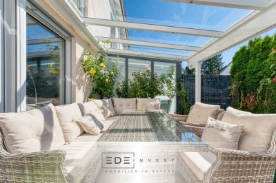 Topmoderne Doppelhaushälfte - Effizienter Grundriss mit praktischem Garten und  gemütlicher Terrasse