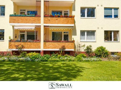 Helle 2-Zimmer-Wohnung im Hochparterre mit Südbalkon und Blick ins Grüne