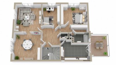 ++4-Zimmer mit Balkon u. Pkw-Stellplatz+freie Übergabe++