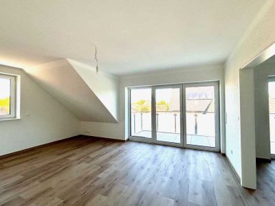 Moderne 3-Zimmer-Neubau-Wohnung im Dachgeschoss mit Balkon in Hude, Energieeffizienz KfW55