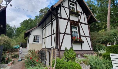 Fachwerkhaus, naturnah wohnen alleinstehend im Naturschutzgebiet am Wald - märkische Schweiz