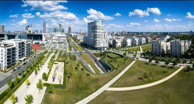 PRAEDIUM“- Exklusive Wohnung mit Skylineblick und und Südbalkon  im Europaviertel, möbliert optional