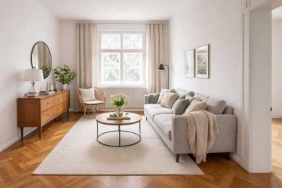 Wohnen in bester Lage: Schöne 3,5 Zimmer Altbauwohnung ruhig zum Innenhof gelegen!