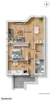 Möblierte 2-Zimmerwohnung mit neuer Einbauküche