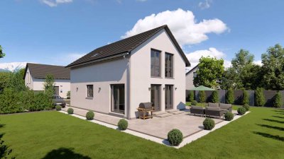 Münzenberg-OT, Bezugsfertig, Effizienzhaus 55 in massiver Bauweise, Feldrandlage