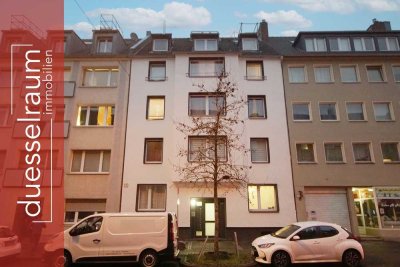 Oberbilk: vermietete und individuell geschnittene 2,5 Zimmerwohnung mit Dachterrasse!