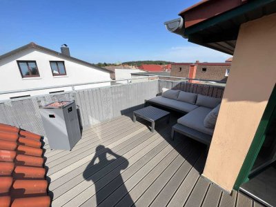 gepflegte 4-Raum-Dachgeschosswohnung mit Balkon und Einbauküche in Bad Doberan