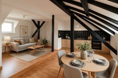 4-Zimmer-Dachgeschosswohnung mit Altbaucharme am Fuße des Kaiserbergs