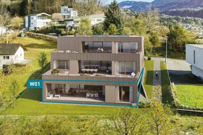 3 Wohnträume - 1 Panorama. 4-Zimmer-Gartenwohnung W01