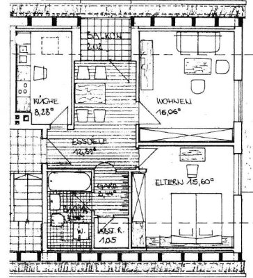 Attraktive und modernisierte 2-Raum-DG-Wohnung mit Balkon und EBK in Mühldorf