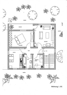 Ab sofort:  3-Zi.-Whg., Wohnküche, Balkon- Waldems-Bermbach-