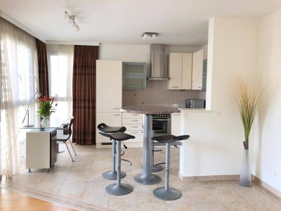 Vollmöblierte Zweizimmerwohnung mit Garagenstellplatz im Haus