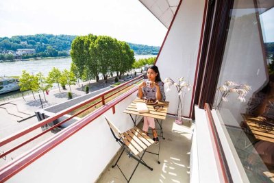 All Inclusive-Wohnen mit Balkon / Rheinblick & freiem WLAN (Superior Plus Apartment) ab 1.180,-