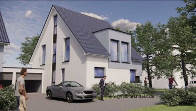 Neubau DHH mit Keller, A+, KfW 40, PV Anlage, Fußbodenheizung,  mit Grundstück zum Festpreis!