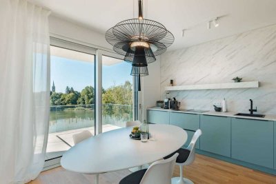 Seemoment erleben: Neubau 4-Zimmer-Wohnung mit 2 Bädern, Balkon und unverbaubaren Seeblick