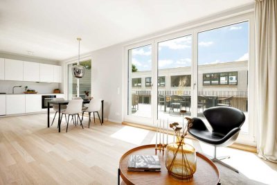 Winterhuder Eleganz: Bezugsfertiges 2-Zimmer-Penthouse mit 42 m² Süd-Dachterrasse - mit Einbauküche!