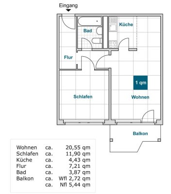 Etwas Besonderes: interessante 2-Zimmer-Wohnung