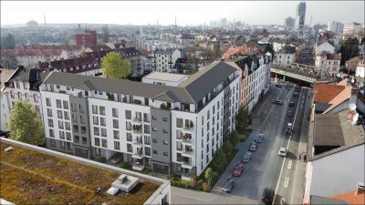 "BS Living": 3 - Zimmer Penthouse mit EBK und Blick über die Frankfurt Sykline