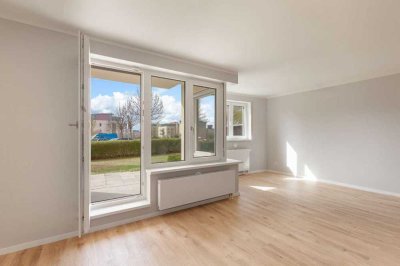 Erstbezug nach Sanierung! Moderne 1-Zimmer-Wohnung mit eigenem Garten und Einbauküche