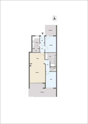*M19* 
Stilvolle 3 Zimmer Wohnung mit zwei Terrassenbereichen