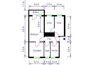4 Raum Wohnung für Familien