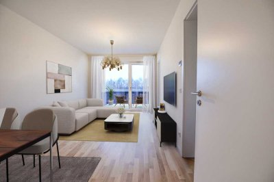 KfW 40-Neubau-Wohnung mit EBK, Balkon, Echtholzparkett, Keller, Fahrstuhl