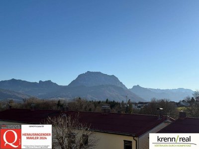 Toplage mit Bergpanorama und eigener Garage
