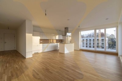 Bhome! Exklusive, klimatisierte 3-Zimmer-Wohnung mit ca. 60m² großer Westterrasse zu vermieten!