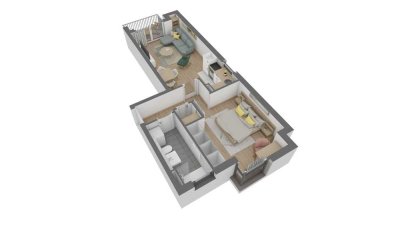 Attraktive 2 Zimmer-Wohnung im 1. OG mit Balkon