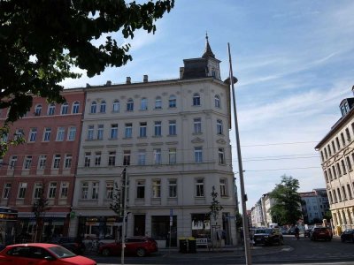 Schleußig - schöne 2-Raumwohnung mit geräumiger Wohnküche und Tageslichtbad!