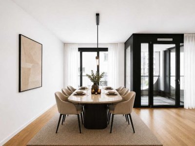 3-Zimmer Neubauwohnung im 2. Obergeschoss mit einzigartiger Deckenhöhe von 2,80 m