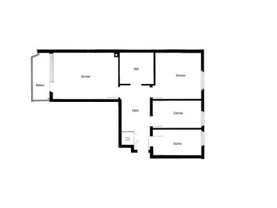 3-Zimmer-Wohnung  mit sep. Küche und  Balkon ab 01.07.!