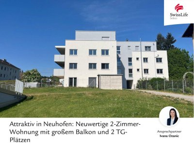 Attraktiv in Neuhofen: Neuwertige 2-Zimmer-Wohnung mit großem Balkon und 2 TG-Plätzen