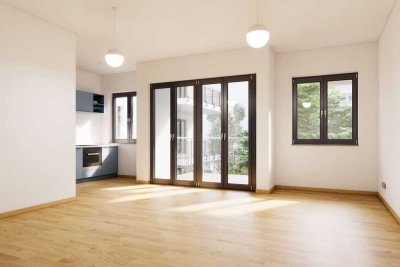 Moderne 2-Zimmer-Wohnung mit Sonnenbalkon zum ruhigen Innenhof