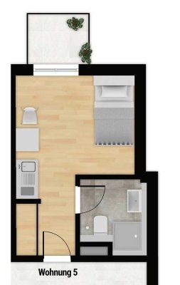 1-Zimmer Wohnung mit Terrasse