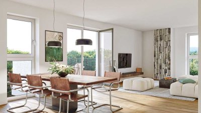 Wohnen mit Weitblick: Penthouse-Wohnung mit Loggia und atemberaubender Aussicht