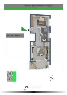Barrierefreie 2 Zimmer Wohnung mit Balkon und Aufzug + Garage und Stellplatz in Mosbach / Neckarelz