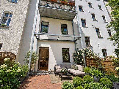 Top geschnittene, helle 3-Zi.-EG-Wohnung mit großer Südterrasse fußläufig zum Schloß Charlottenburg