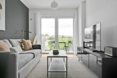 Neubau mit Stil! 2 Zimmer mit Balkon und hipper Wohnküche! Sowie Parkett, Badewanne und Ausblick (VIE185)