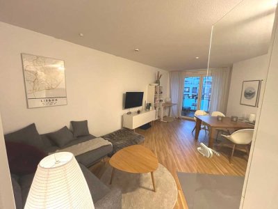 Mainz-Neustadt: Neubau 2-Zimmer, EBK, Balkon, TG-Stellplatz (Duplex)